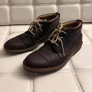 Clarks Edgewick Brown Mid Ankle Chukka Leather Boots Size 10.5